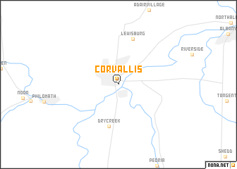 map of Corvallis