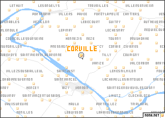 map of Corville