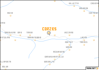 map of Corzes