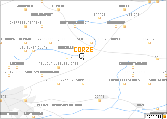 map of Corzé