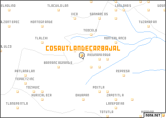 map of Cosautlán de Carbajal