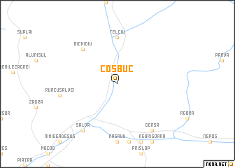 map of Coşbuc