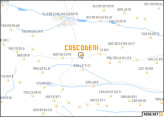 map of Coşcodeni