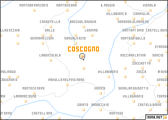 map of Coscogno