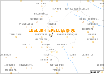 map of Coscomatepec de Bravo