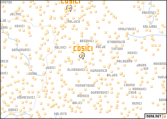 map of Čosići