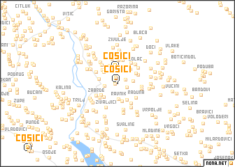 map of Čosići