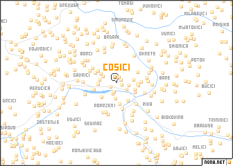 map of Ćosići