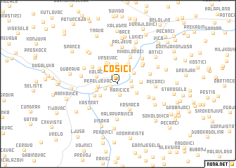 map of Ćosići