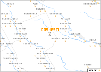 map of Cosmeşti