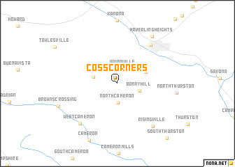 map of Coss Corners