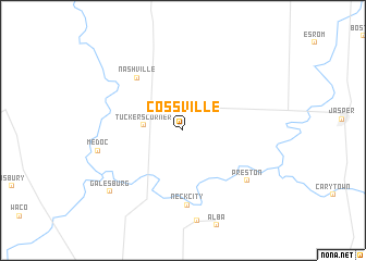 map of Cossville