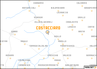 map of Costacciaro