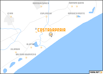 map of Costa da Praia