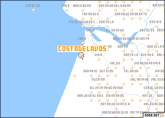 map of Costa de Lavos