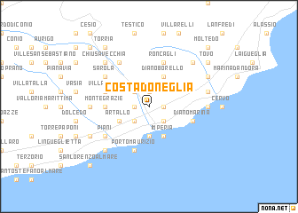 map of Costa dʼOneglia