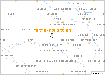 map of Costa Merlassino