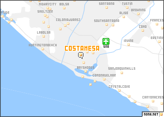 map of Costa Mesa