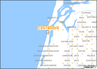 map of Costa Nova