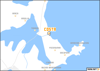 map of Costa