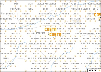 map of Costa