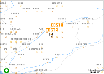 map of Costa