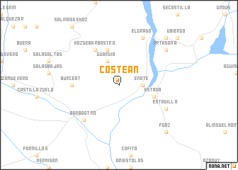 map of Costeán