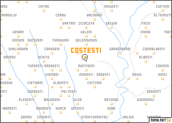 map of Costeşti