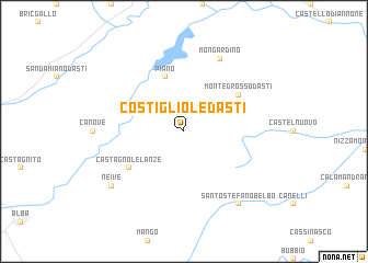 map of Costigliole dʼAsti