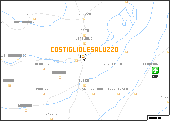 map of Costigliole Saluzzo