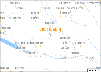 map of Coştiugeni