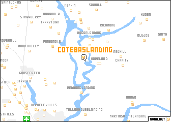 map of Cote Bas Landing