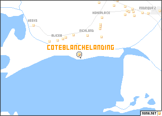 map of Cote Blanche Landing