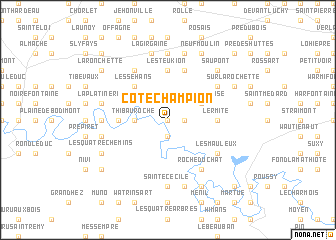 map of Côte Champion