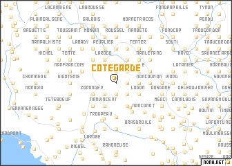 map of Cote Garde