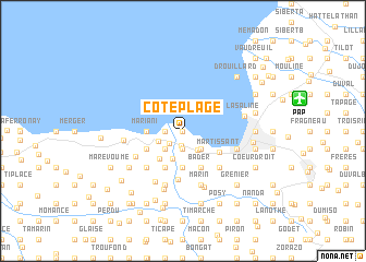 map of Côte Plage