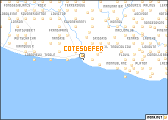 map of Côtes-de-Fer