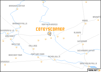 map of Coteys Corner