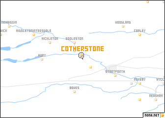 map of Cotherstone