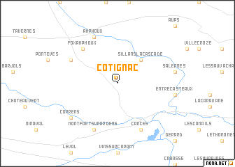 map of Cotignac