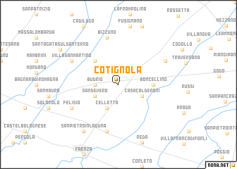 map of Cotignola