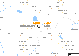 map of Cotija de la Paz