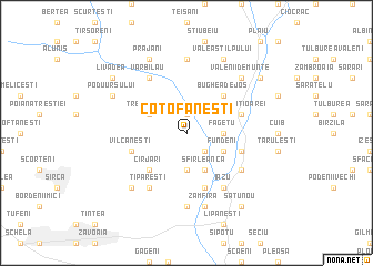 map of Coţofăneşti