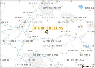 map of Coton in the Elms