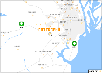 map of Cottage Hill