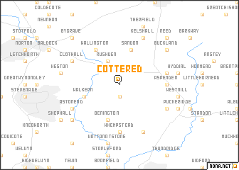 map of Cottered