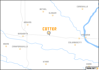 map of Cotter