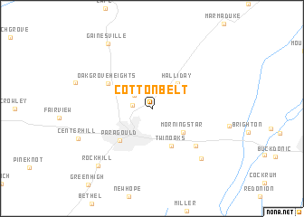 Cotton Belt (United States - USA) map - nona.net