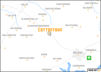 map of Cottontown