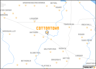 map of Cottontown